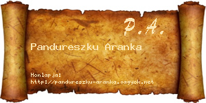 Pandureszku Aranka névjegykártya